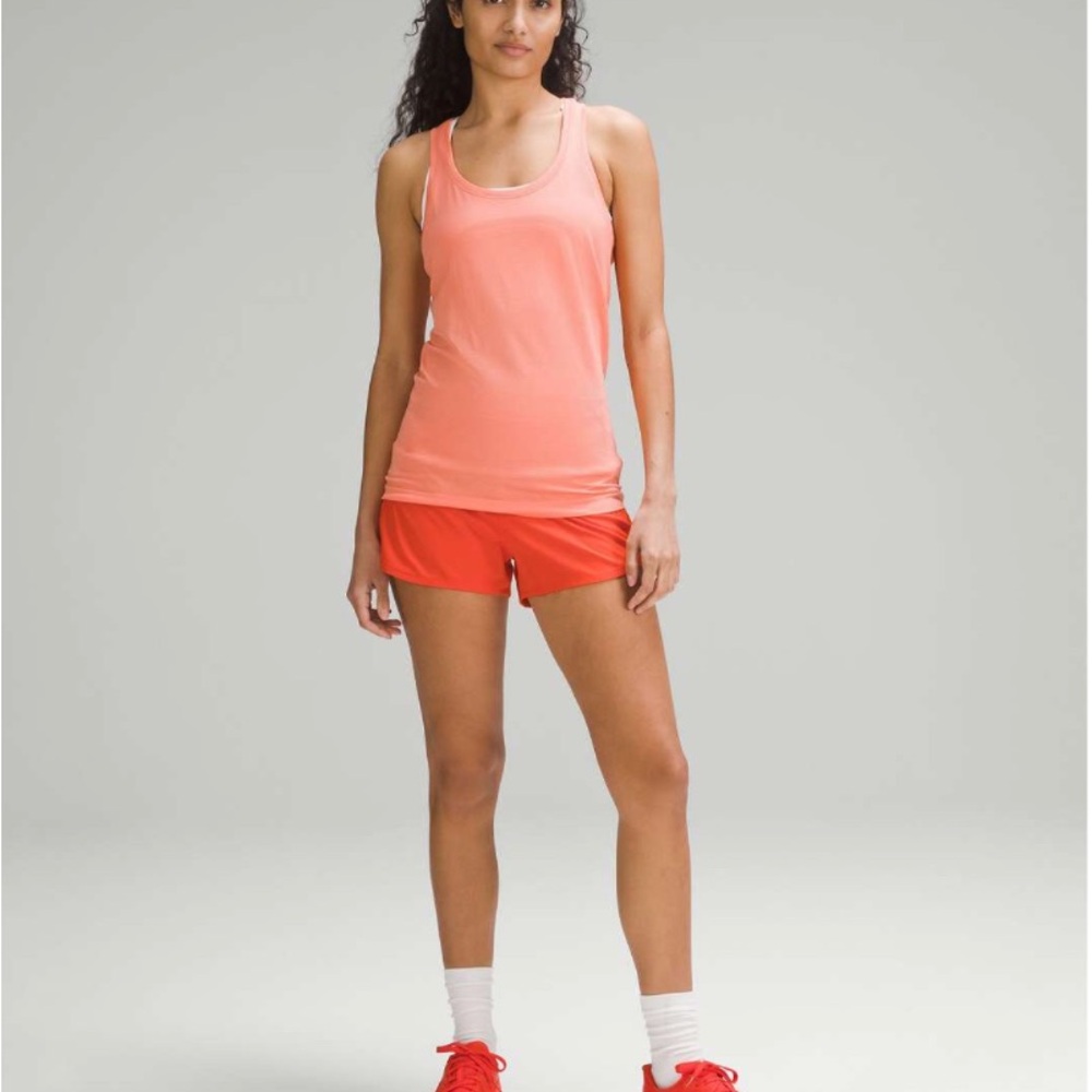 Lululemon Swiftly Racerback Tank Hip Length, Orange, 10, EUC